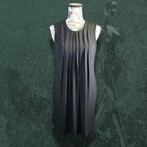 Calvin Klein Black Sleeveless Pleated Shift Dress – Size 2